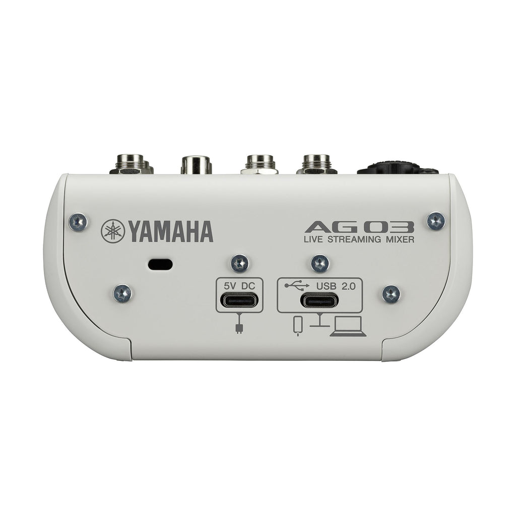 Yamaha Ag03Mk2 Mixer 3 Canali Live Streaming con Usb ed Interfaccia Audio White