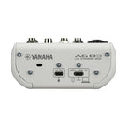 Yamaha Ag03Mk2 Mixer 3 Canali Live Streaming con Usb ed Interfaccia Audio White