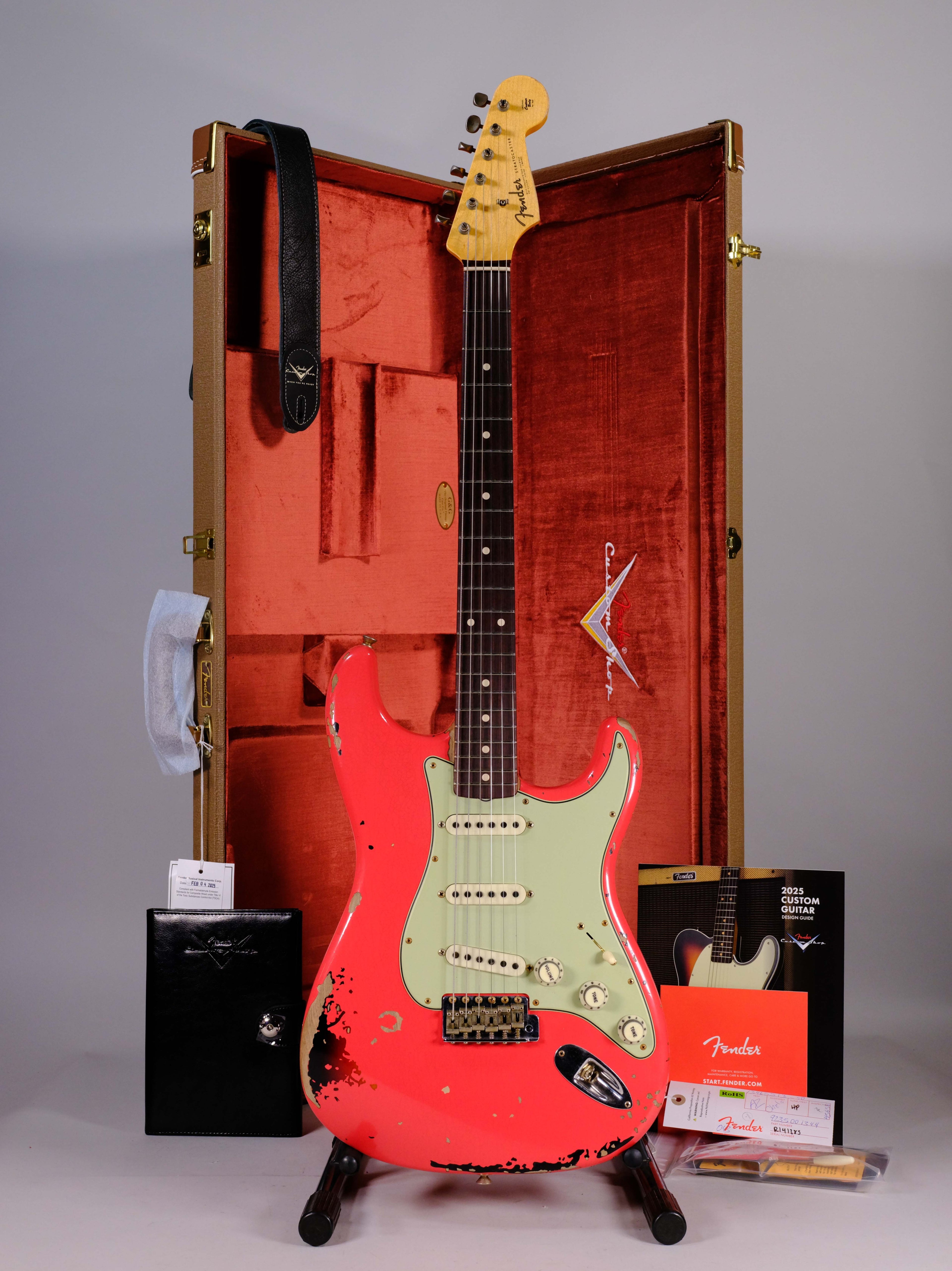Fender Custom Shop Michael Landau 1963 Stratocaster Fiesta Red over 3C Sunburst