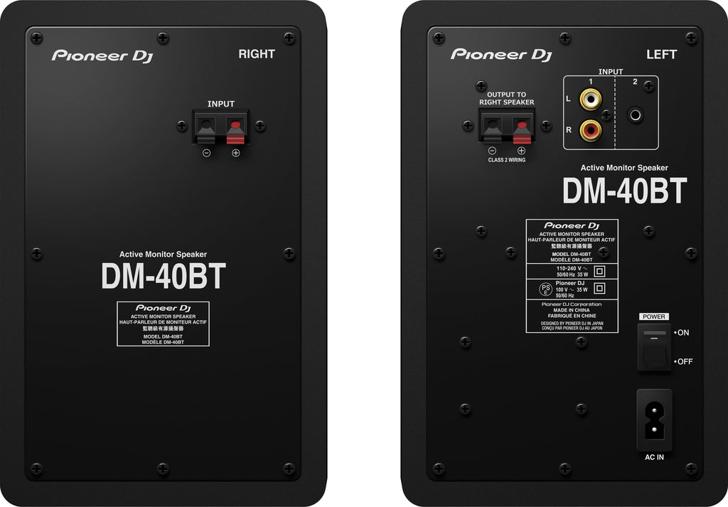Pioneer Dj Dm40 Monitor Attivi la Coppia con Bluetooth