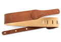 Taylor 410325 Tracolla Gemstone 2.5' Sanded Leather Guitar Strap Medium Brown