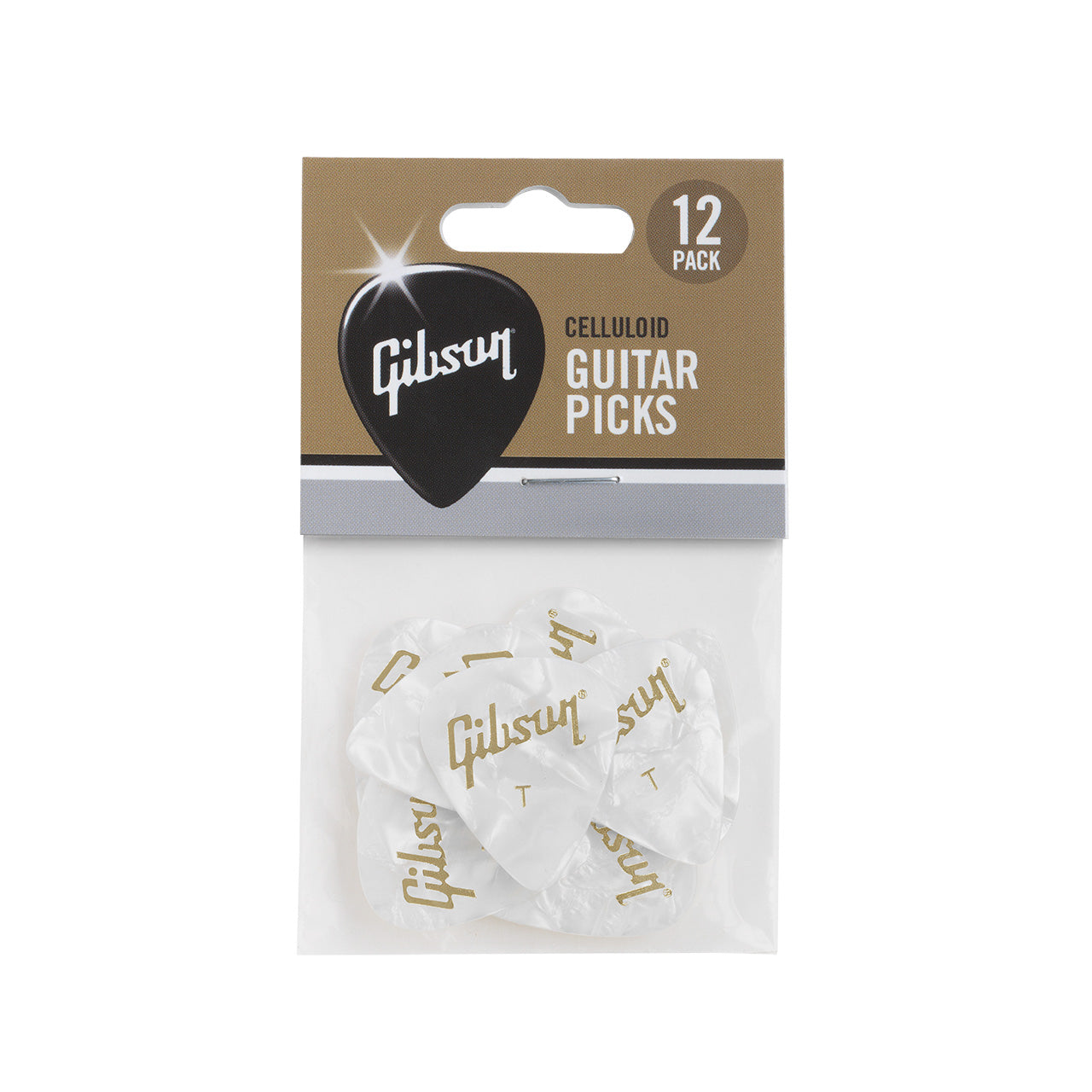 Gibson Accessories APRW12-74T Pearloid White Thin Pack/12