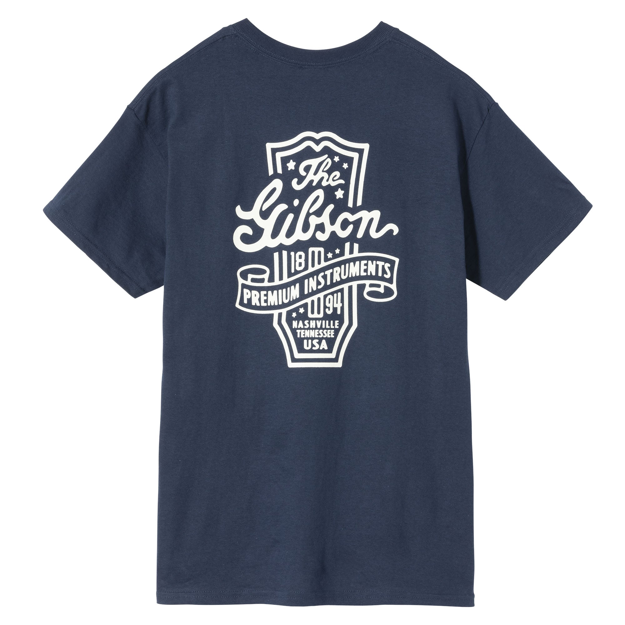 Gibson Accessories GA-TEE-PREM-NVY-MD Premium Instruments T-shirt Navy M