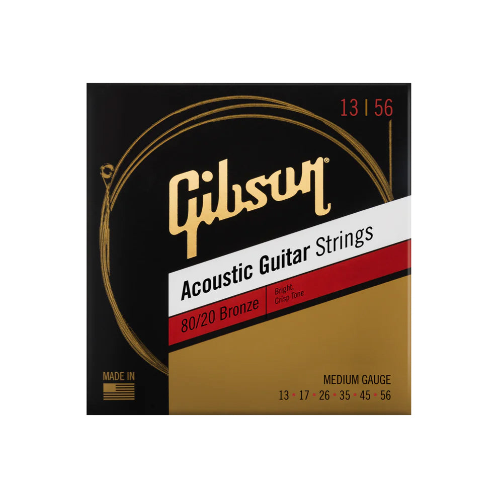 Gibson Accessories SAG-BRW13 80/20 Bronze Medium Gauge 13-56