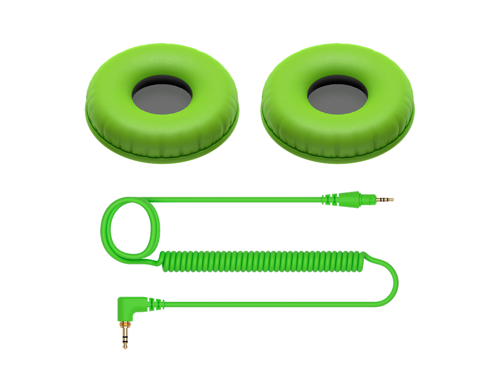 Pioneer Dj Ear Pads and Cord Green