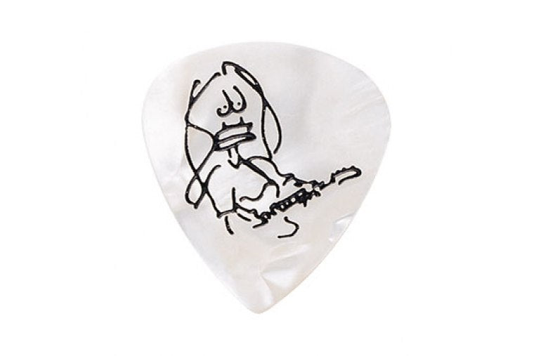 Ibanez Plettro Firmato Paul Gilbert Bianco Perla Tipo Jazz