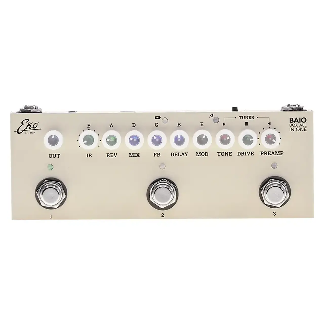 Eko Guitars BAIO - pedale multieffetto con IR integrati, vista frontale