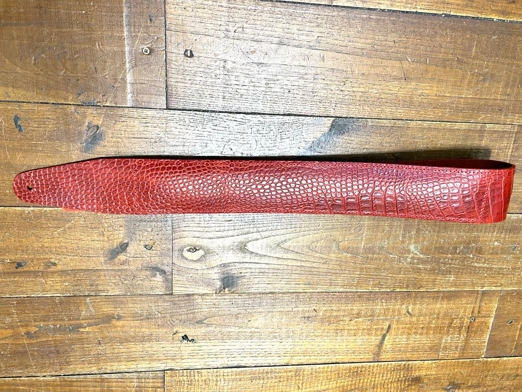Your Music Tracolla 7 Cm In Cuoio Imbottita Rossa Made In Italy