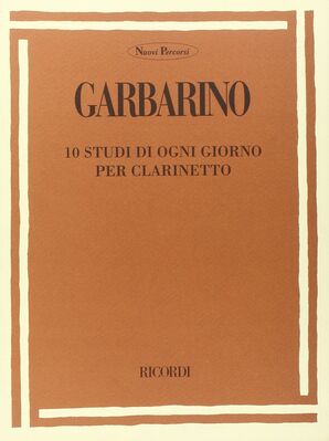 Ricordi Garbarino 10 Studi di Ogni Giorno per Clarinetto