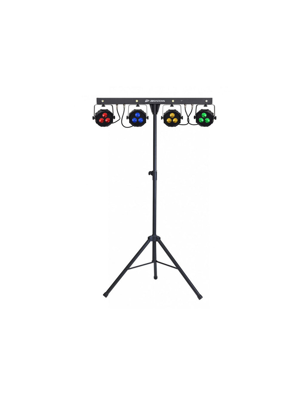 JB Systems LIVESET 2 Bar con 4 x 27 W RGB Projectors + 4 x 1 W Flash Led