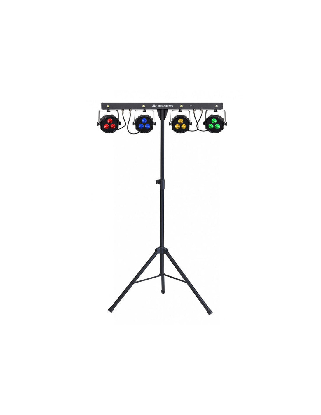 JB Systems LIVESET 2 Bar con 4 x 27 W RGB Projectors + 4 x 1 W Flash Led