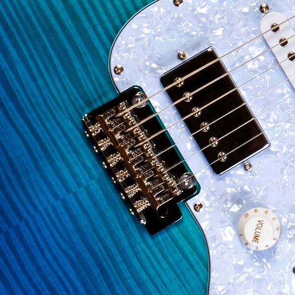 Jet Guitars JS-450 Transparent Blue Chitarra elettrica HSS