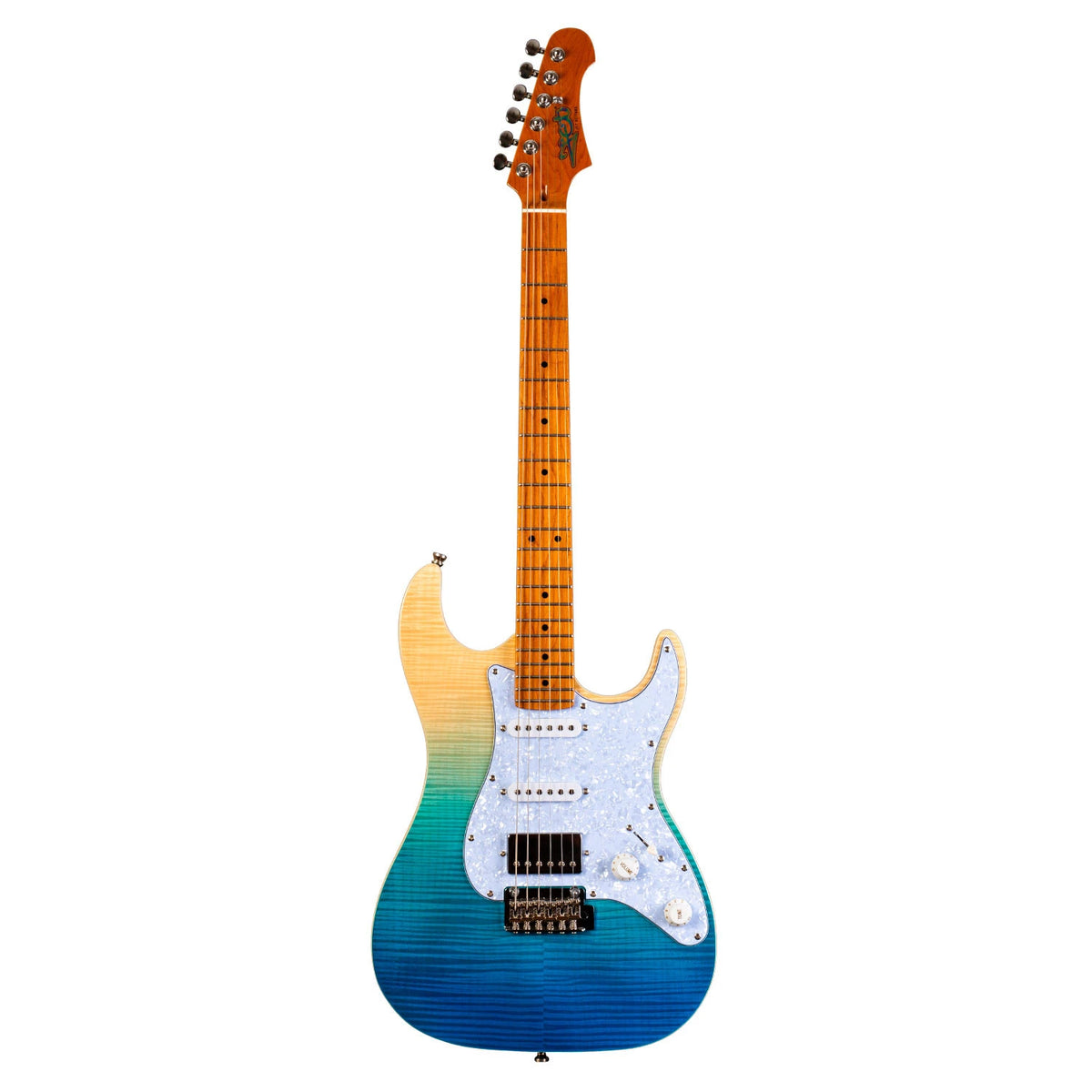 Jet Guitars JS-450 Transparent Blue Chitarra elettrica HSS