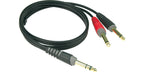 Klotz AY10100 Cavo Insert 1 Jack 3P 2 Jack 2P Mt 1 Nero