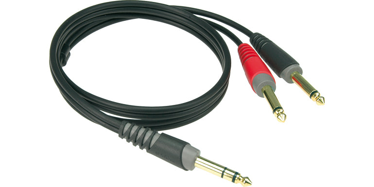 Klotz AY10100 Cavo Insert 1 Jack 3P 2 Jack 2P Mt 1 Nero