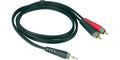 Klotz AY70100 Cavo Mobile Recording Mini Jack 3p 2X Rca Mt 1 Nero