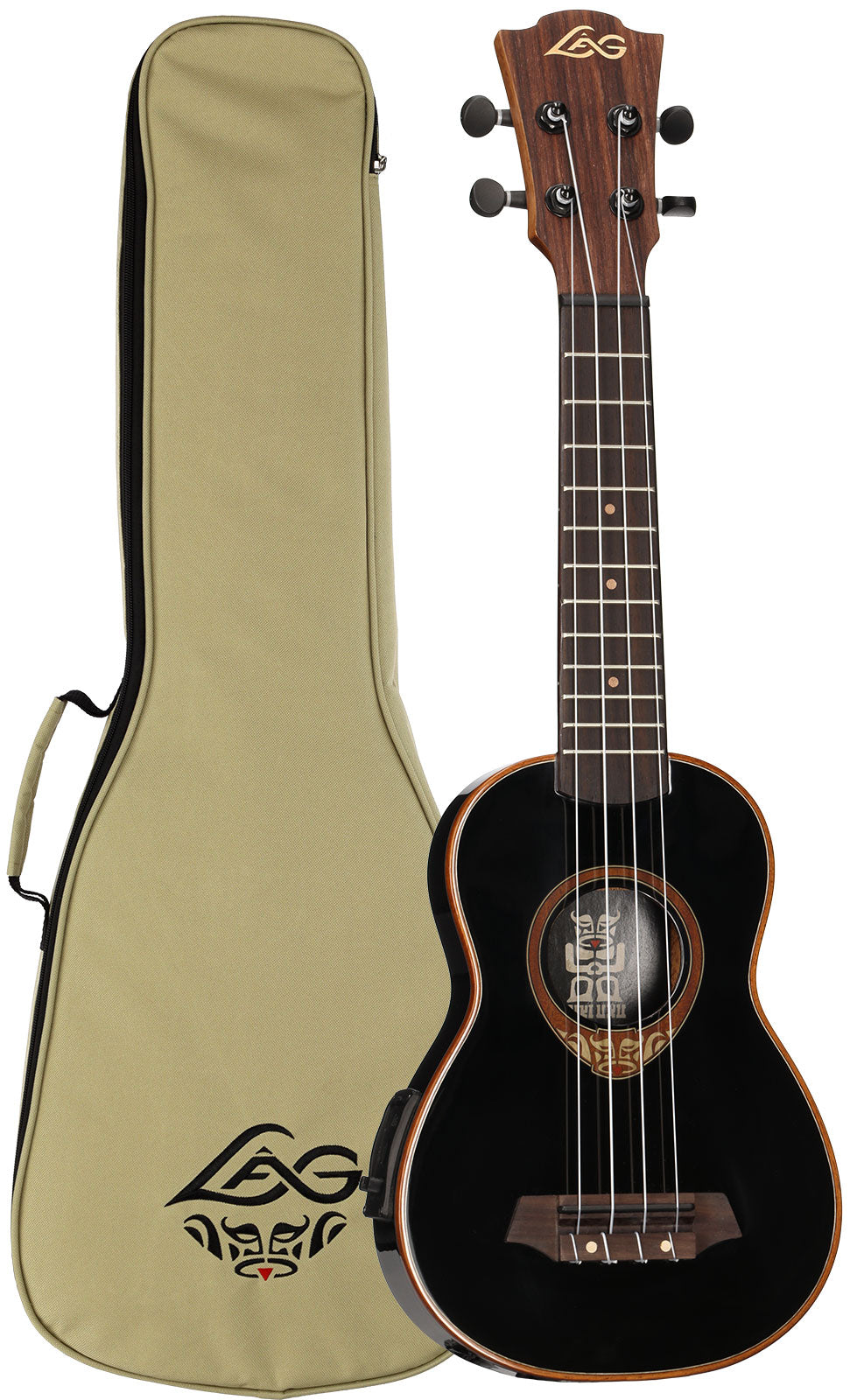 LAG BABYTKU118SE Baby Ukulele Soprano EQ Black