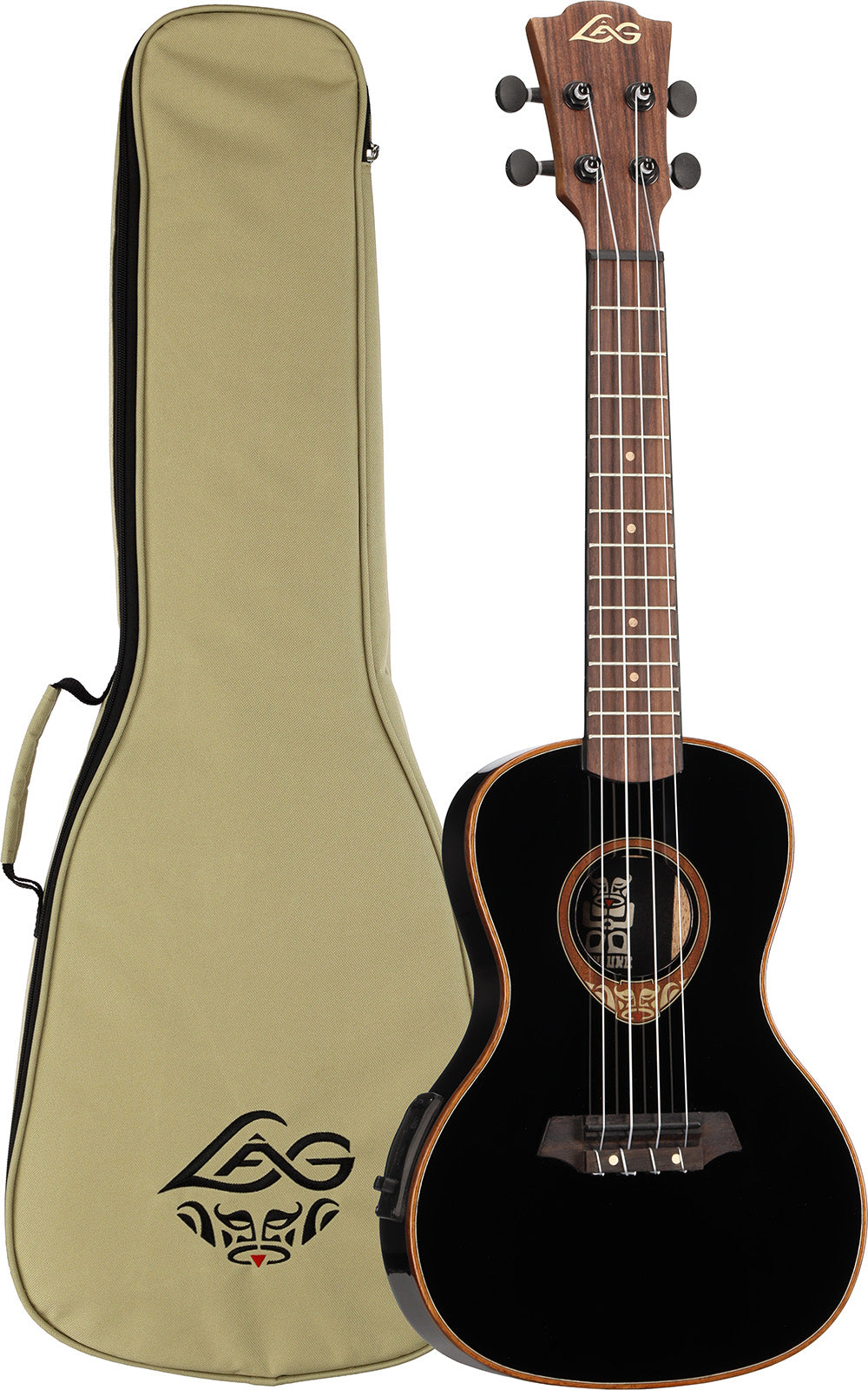 LAG TKU118CE Ukulele Concert EQ Black