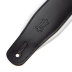 Levy's M26PD-BLK_WHT Tracolla in pelle pieno fiore imbottita Black e White 3"