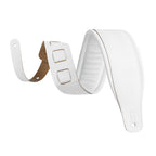 Levy's M26PD-WHT_WHT Tracolla in pelle pieno fiore imbottita White e White 3"