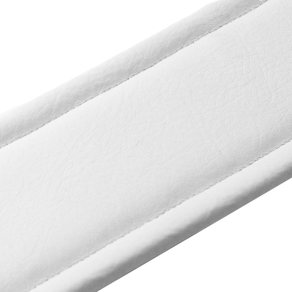 Levy's M26PD-WHT_WHT Tracolla in pelle pieno fiore imbottita White e White 3"