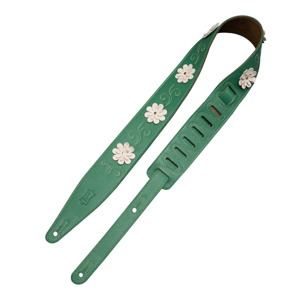 Levy's MG317IB-001 Tracolla in pelle Green 2.5"
