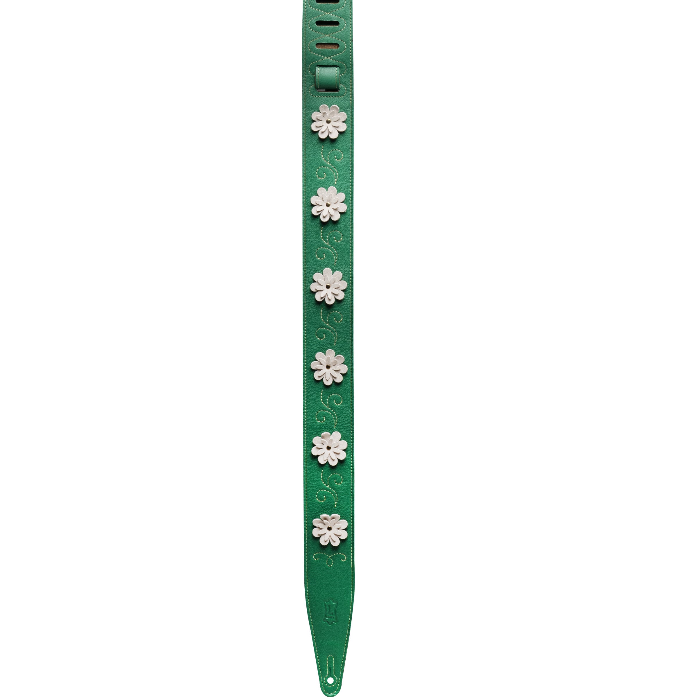 Levy's MG317IB-001 Tracolla in pelle Green 2.5"