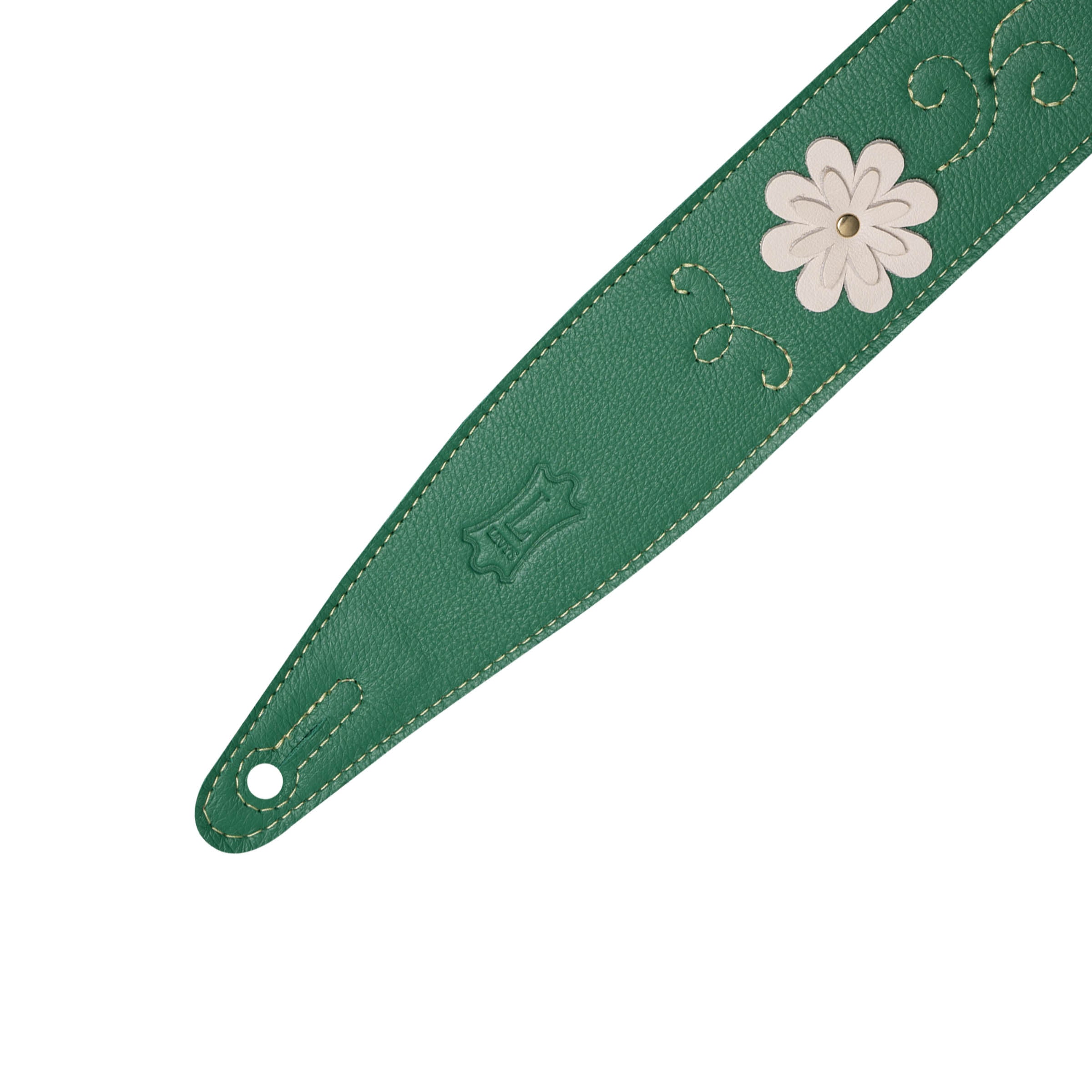 Levy's MG317IB-001 Tracolla in pelle Green 2.5"
