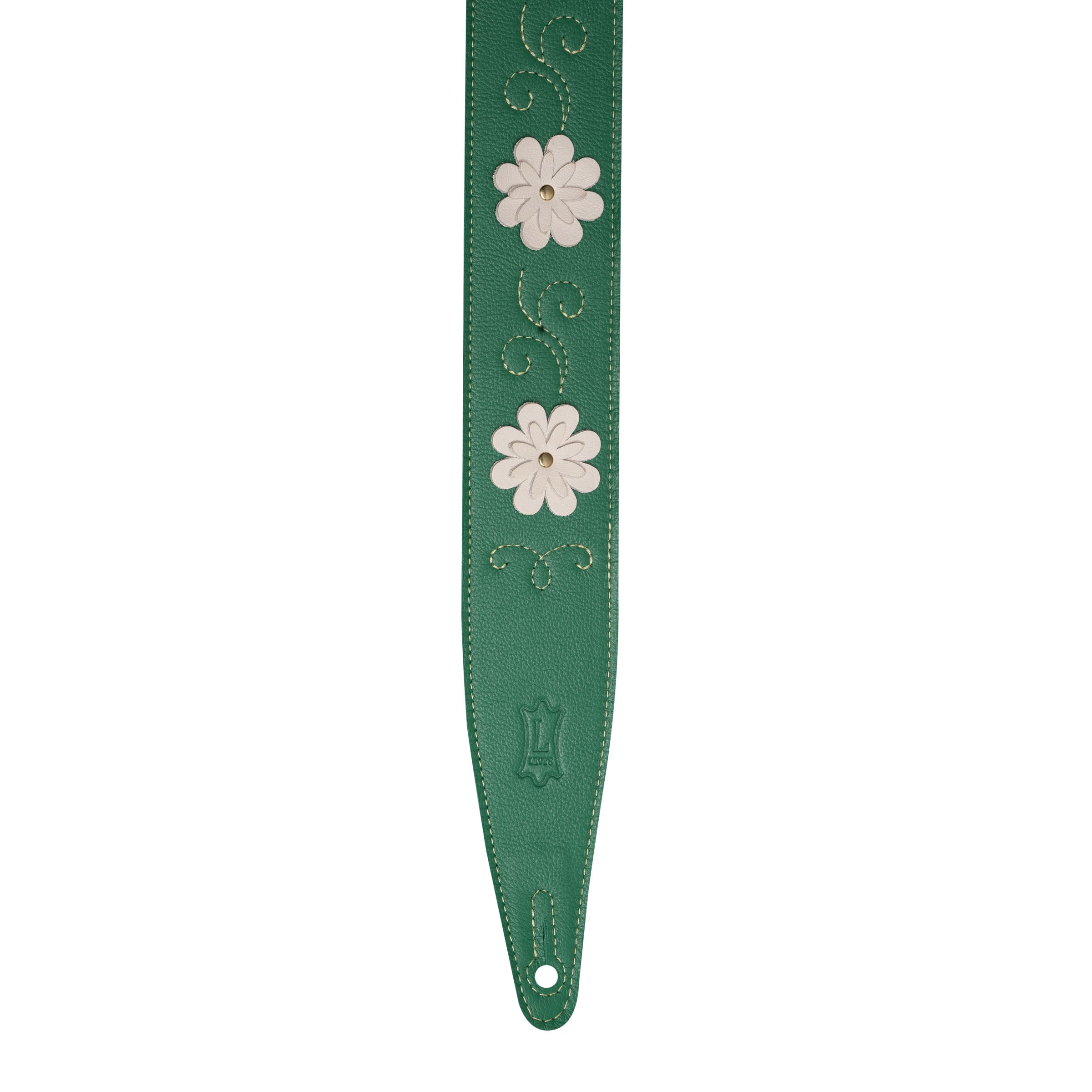Levy's MG317IB-001 Tracolla in pelle Green 2.5"