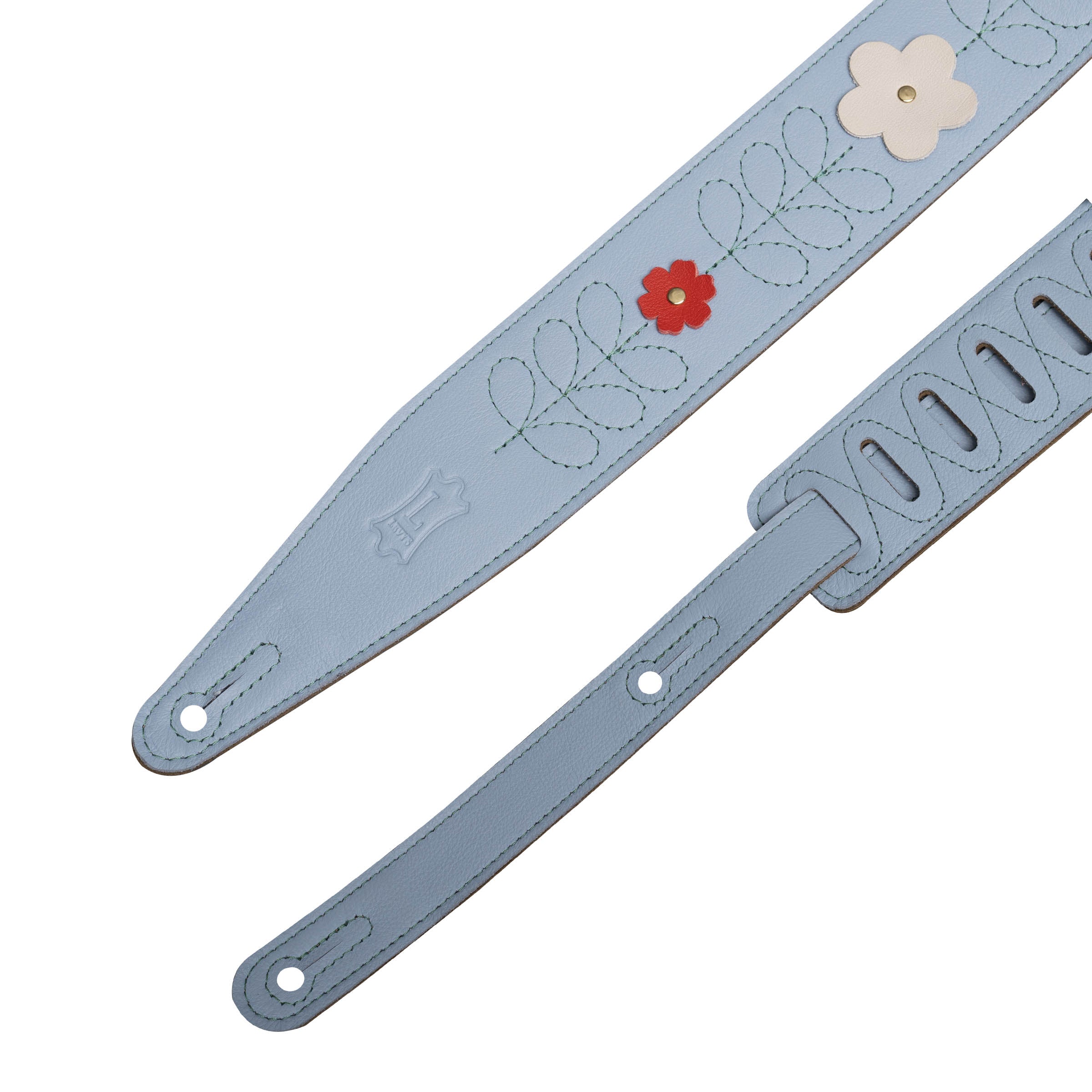 Levy's MG317IB-002 Tracolla in pelle Blue 2.5"