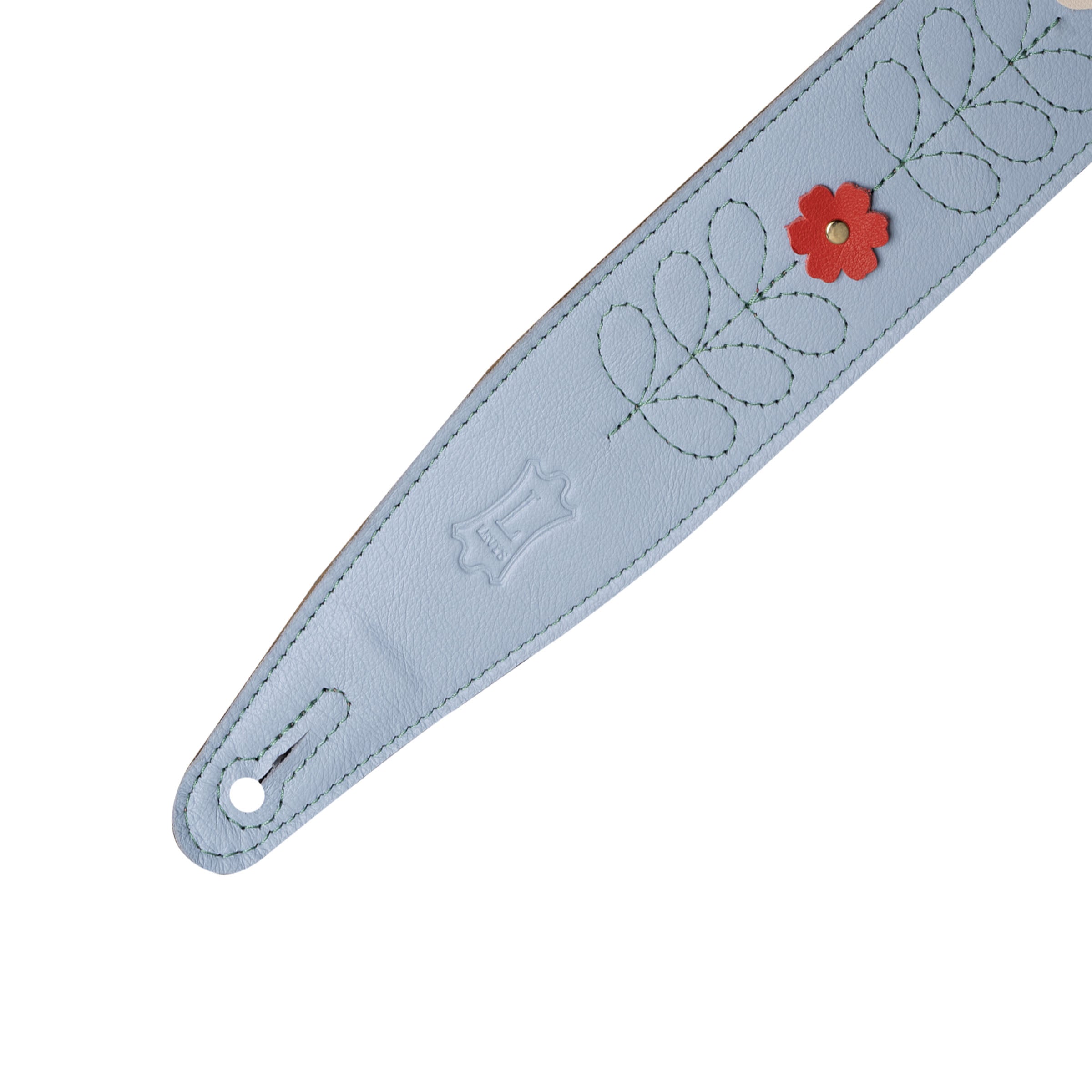 Levy's MG317IB-002 Tracolla in pelle Blue 2.5"