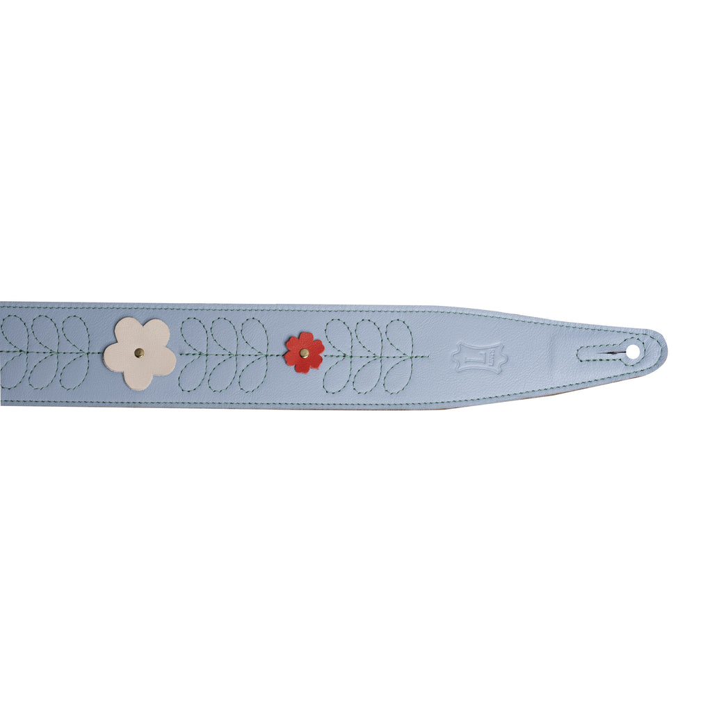 Levy's MG317IB-002 Tracolla in pelle Blue 2.5"