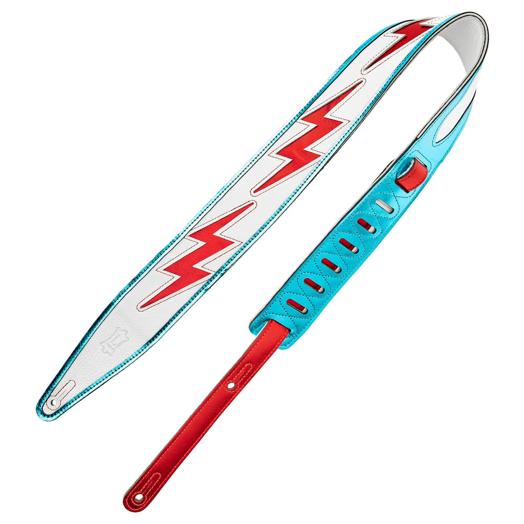 Levy's MJH317-006 Tracolla in pelle Glam Rock lightning Bolt 2.5"