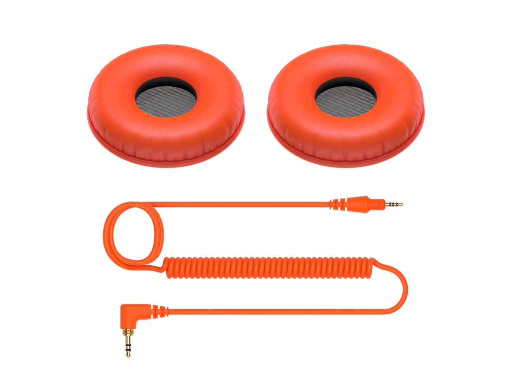 Pioneer Dj Ear Pads and Cord Orange
