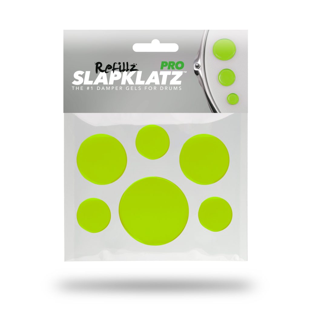 Slapklatz Refill 12 Gel Pads 6 Small 4 Medium and 2 Large Alien Green