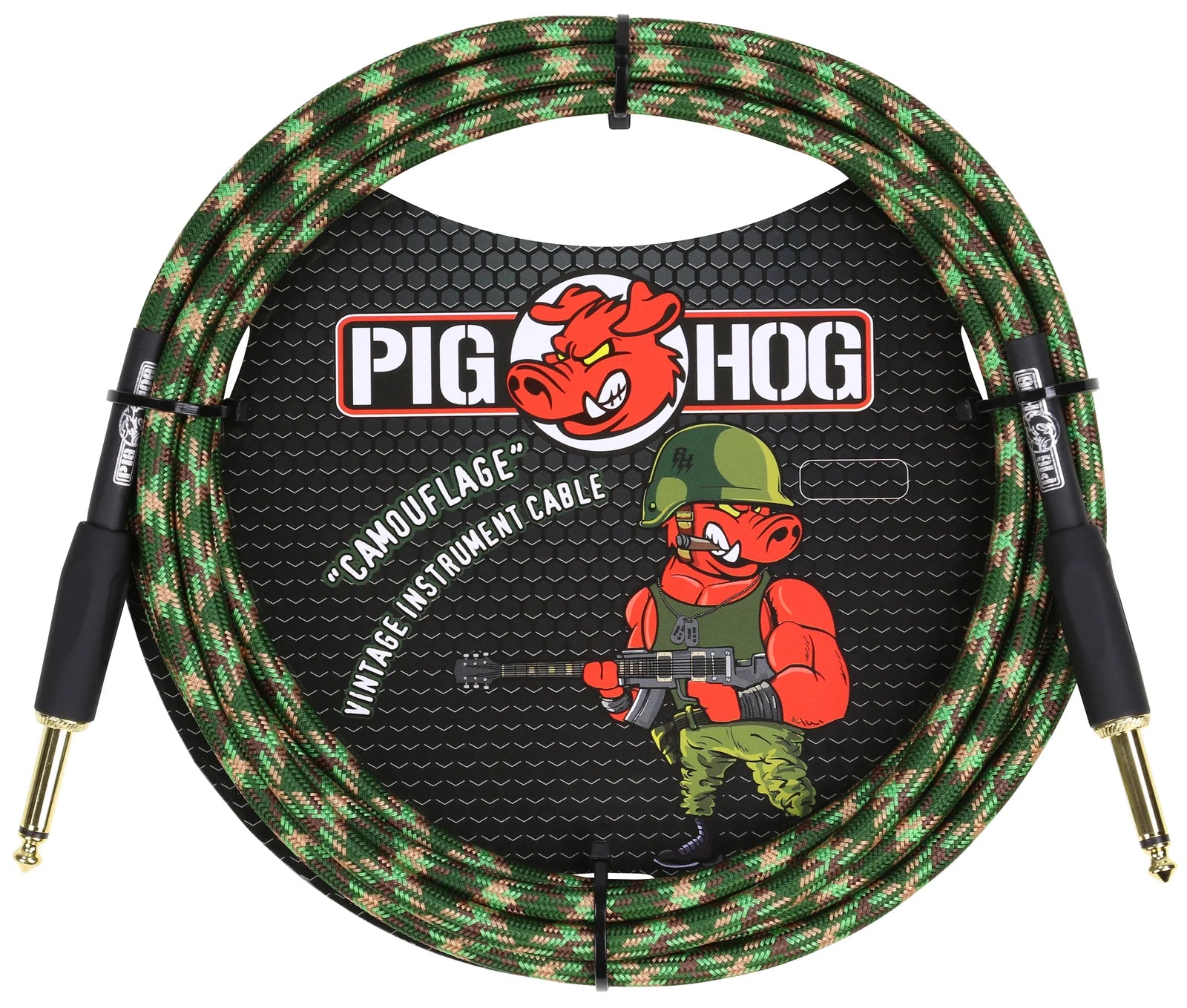 Pig Hog Camouflage Instrument Cable 3 Mt.