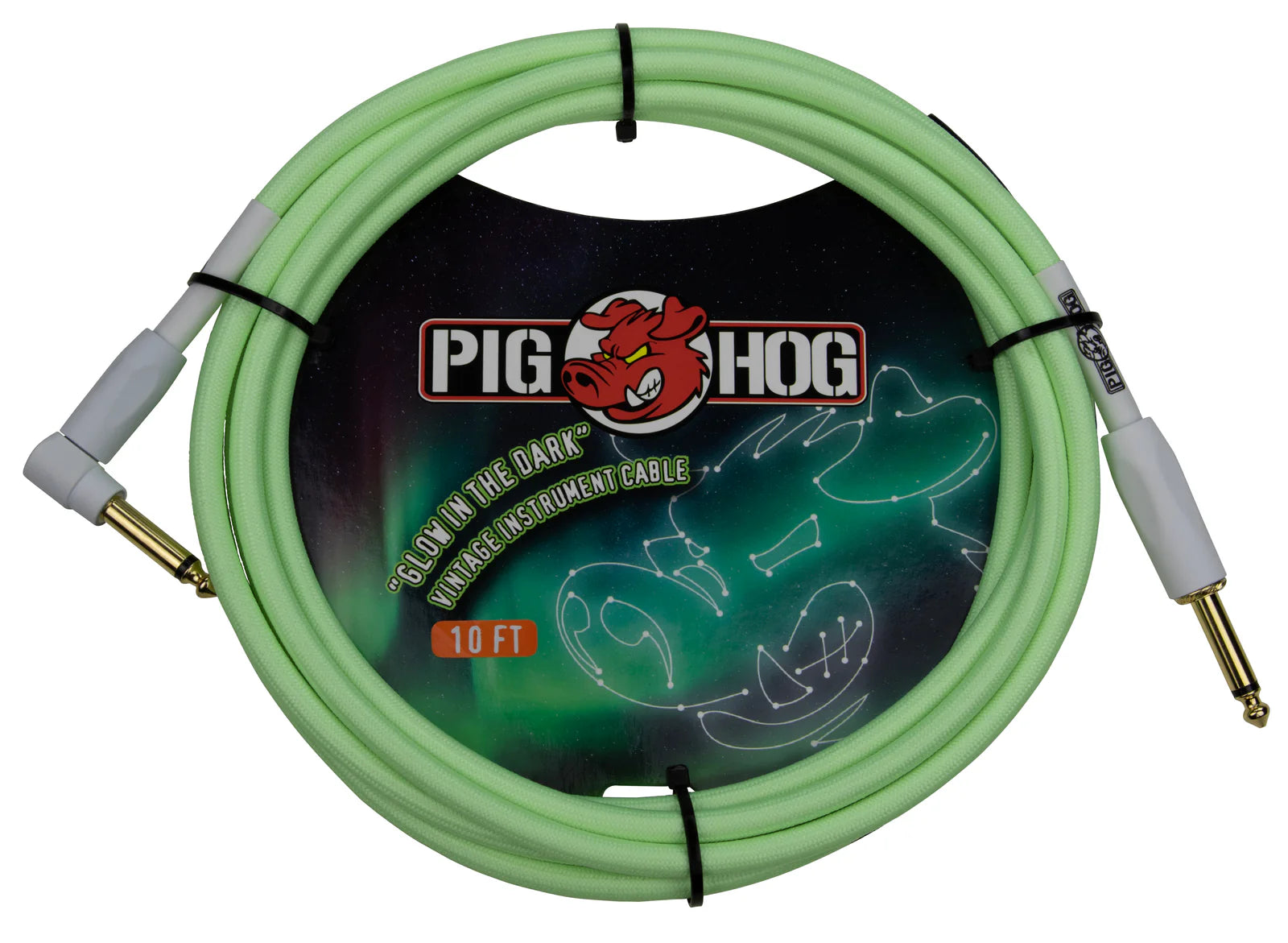Pig Hog Fluorescente Instrument Cable 3 Mt. Dritto Pipa
