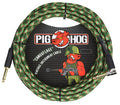Pig Hog Camouflage Instrument Cable 3 Mt. Right Angle