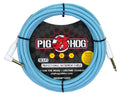 Pig Hog Hex Silent Cable 18,6Ft 5,67m Daphne Blue Right Angle