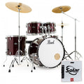Pearl Roadshow Complete Drum Set 5 Pcs RS525SBCC91 Red Wine with 3 Sabian Cymbals