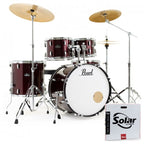 Pearl Roadshow Complete Drum Set 5 Pcs RS525SBCC91 Red Wine with 3 Sabian Cymbals