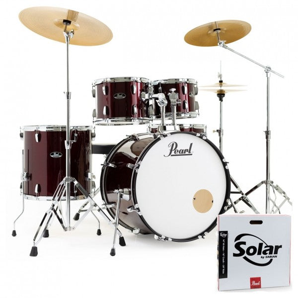 Pearl Roadshow  Batteria Completa  5 Pz RS525SBCC91 Red Wine con 3 Piatti Sabian