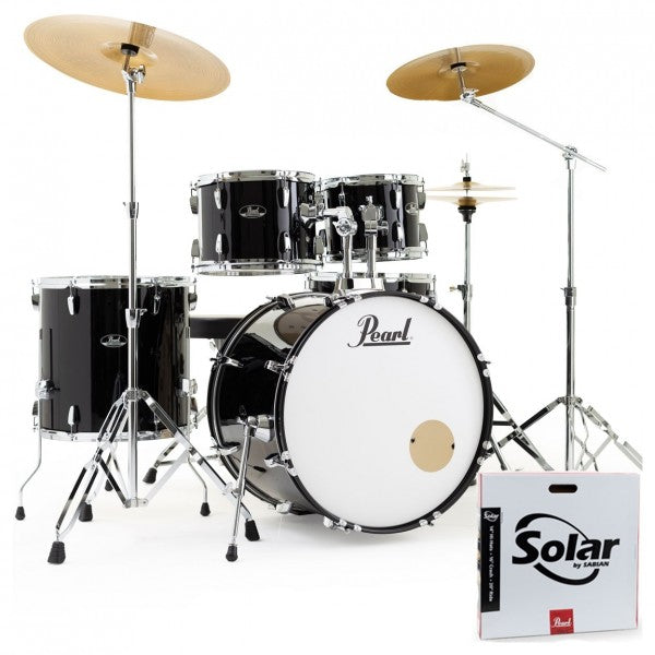 Pearl Roadshow Batteria Completa 5 Pz RS525SBCC31 Jet Black con 3 Piatti Sabian