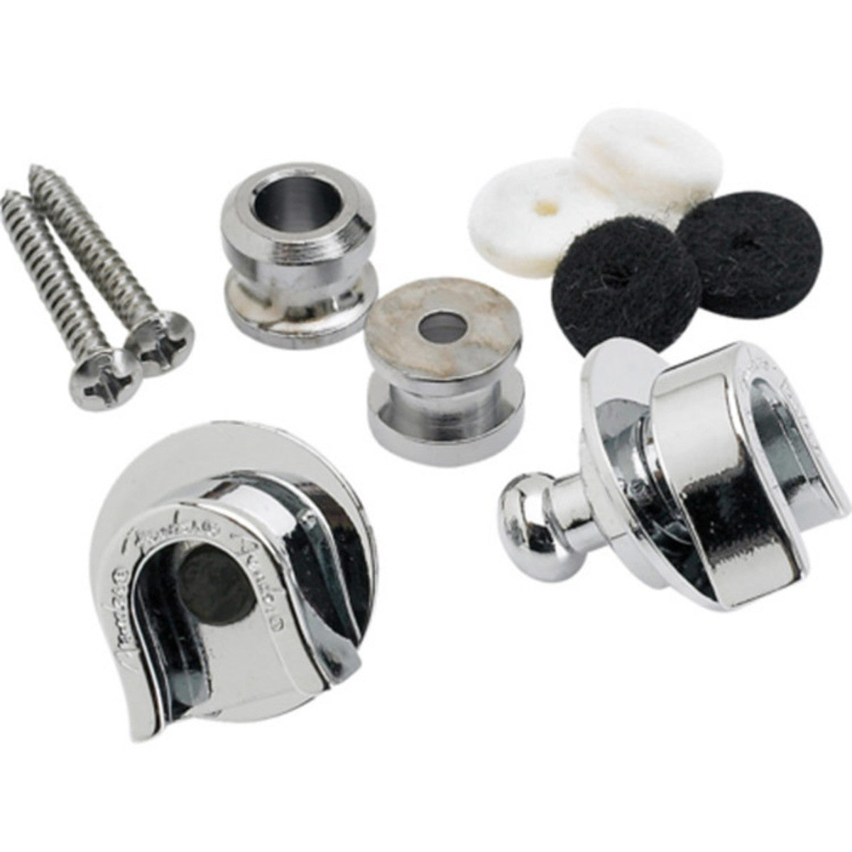 Fender Security Strap Locks Chrome Set 2 Pz