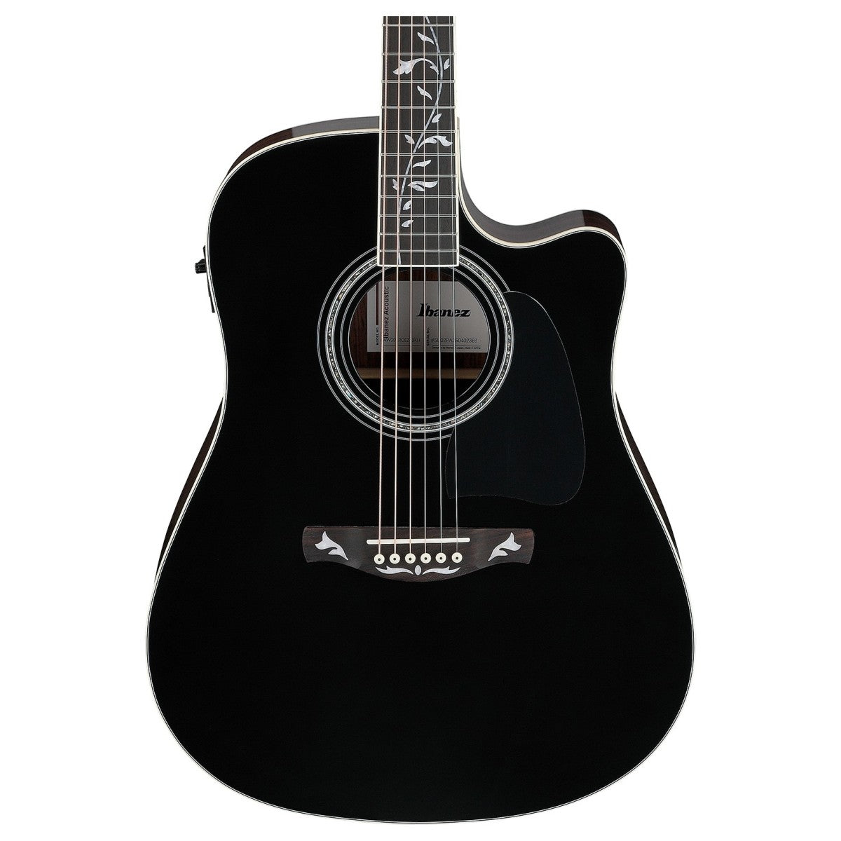Ibanez AW391RCE-BKH Black Natural High Gloss Top