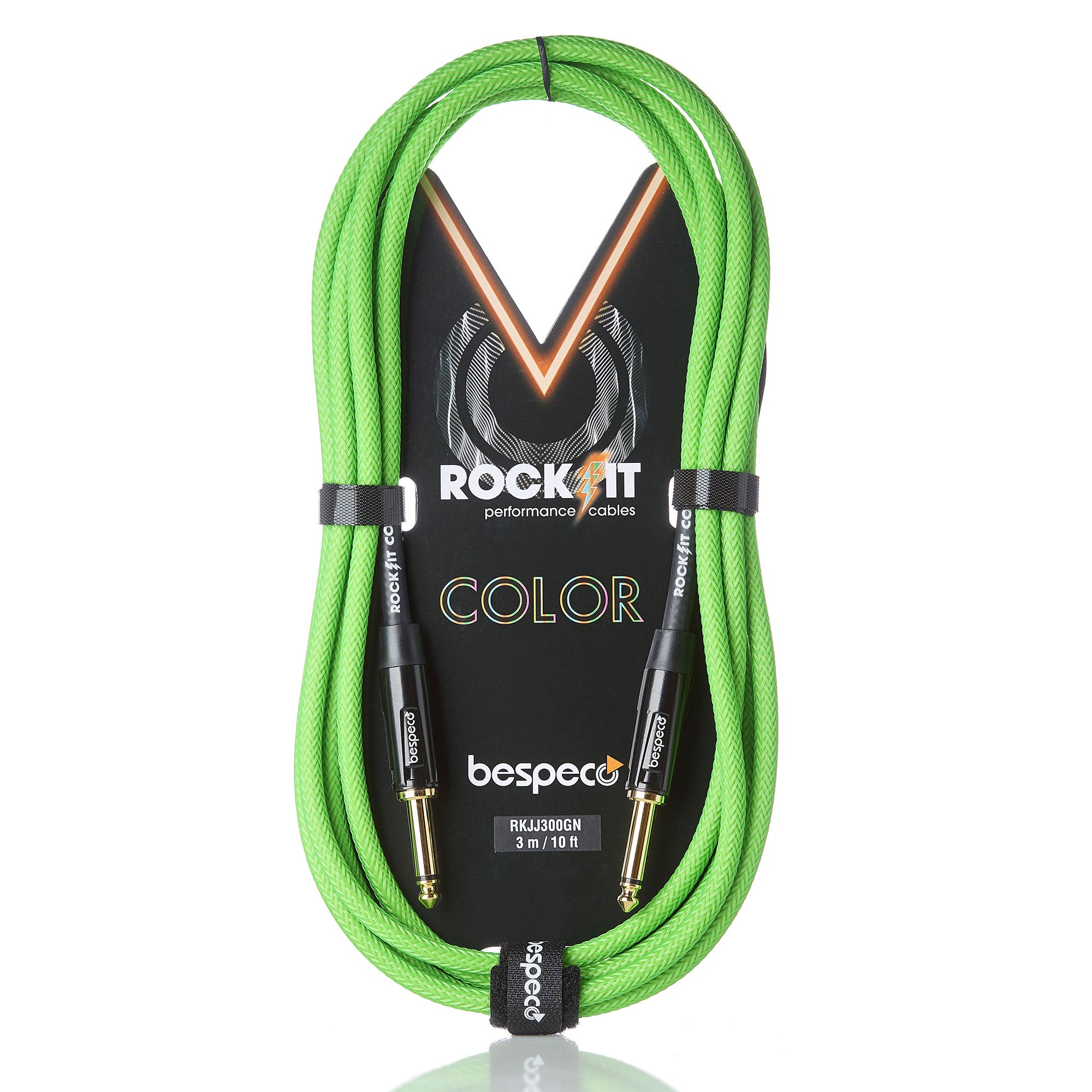 Bespeco Cavo Strumenti Jack Mono Jack Mono Mt 3 Rockit Guaina Verde
