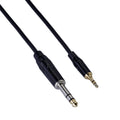 Bespeco Cavo per dispositivi Mt 1,5 Jack 3,5 mm Stereo Jack 6,3 mm Stereo
