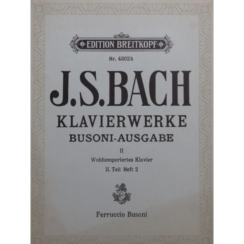 Breitkopf J.S.Bach Klavierwerke Busoni-Ausgabe Band 1