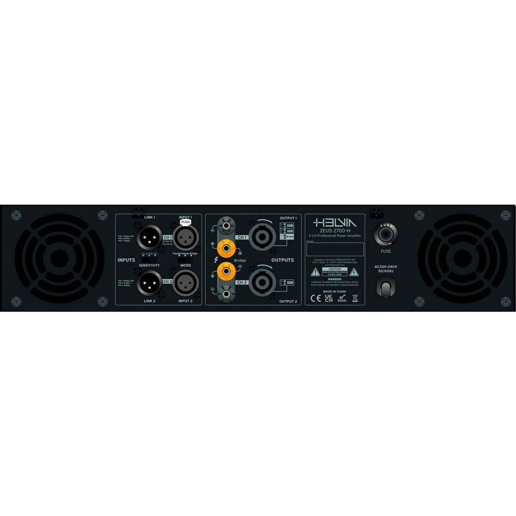 Helvia Zeus 2700-H 2x1000W Amplificatore Di Potenza 8Ohm