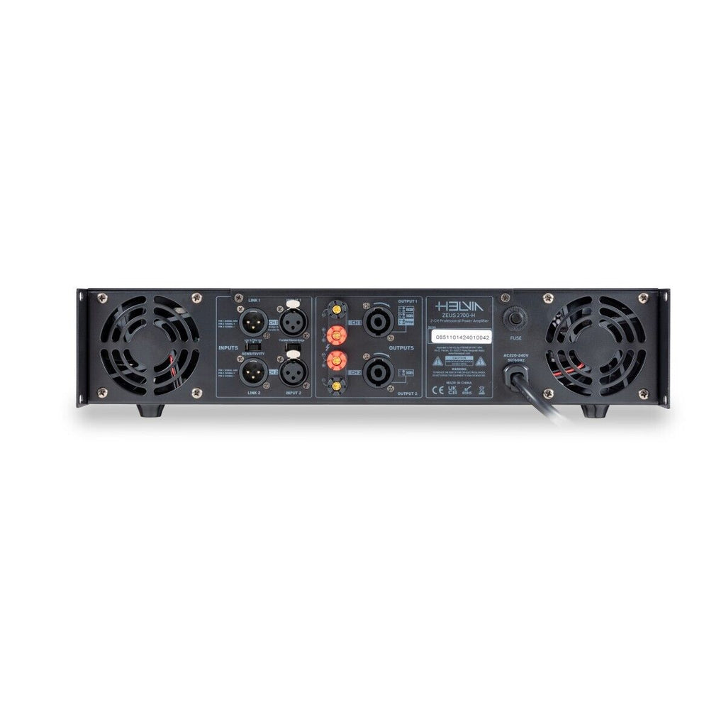 Helvia Zeus 2700-H 2x1000W Amplificatore Di Potenza 8Ohm
